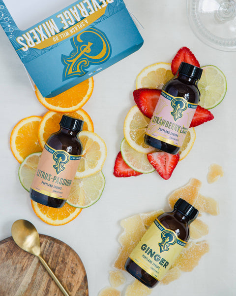 Mini Syrups 3-Pack Gift Set - Blue Box (Strawberry, Passion Fruit, Ginger)