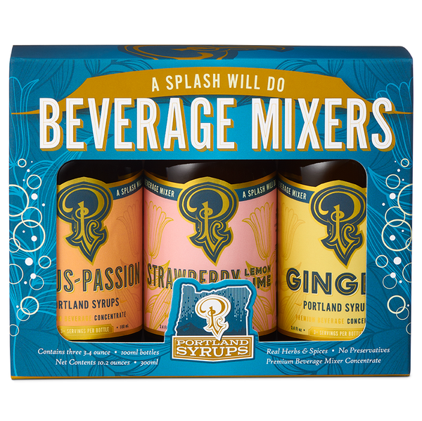 Mini Syrups 3-Pack Gift Set - Blue Box (Strawberry, Passion Fruit, Ginger)