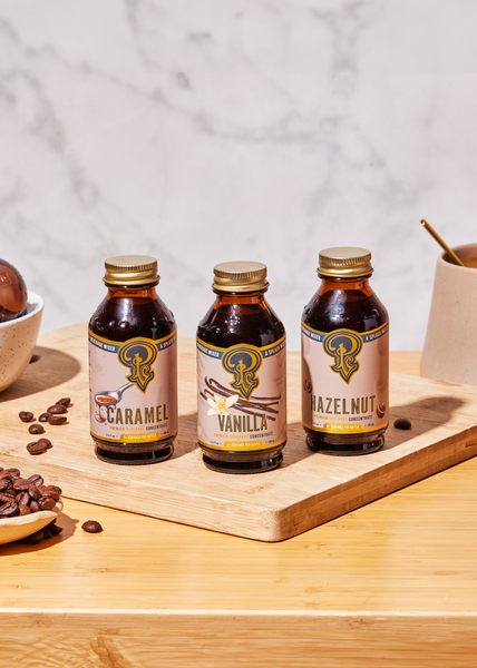 Mini Syrups 3-Pack Gift Set - Coffee Syrups (Hazelnut, Vanilla, Caramel)