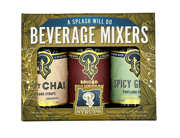 Mini Syrups 3-Pack Gift Set - Gold Box (Bright Chai, Spiced Cranberry, Spicy Ginger)