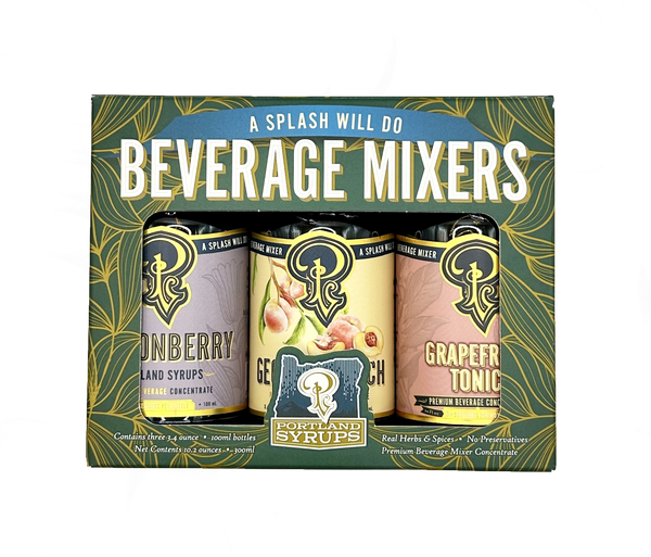 Mini Syrups 3-Pack Gift Set - Green Box (Marionberry, Georgia Peach, Grapefruit Tonic)