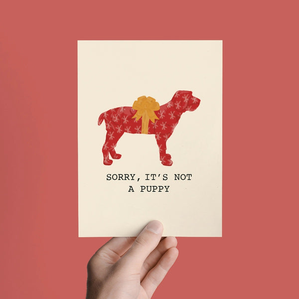 Sorry, It's Not A Puppy Christmas Holiday Greeting Card