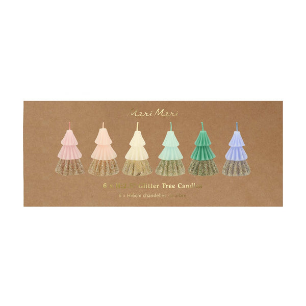 Meri Meri Rainbow Glitter Tree Candles