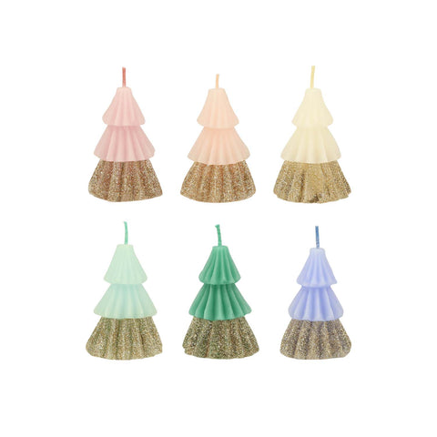 Meri Meri Rainbow Glitter Tree Candles