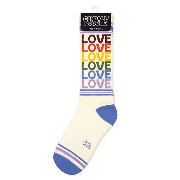 Love Vintage Rainbow Unisex Socks