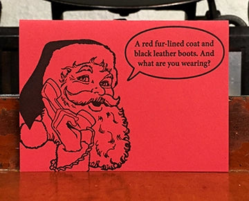 Santa's Phone Holiday Greeting Card