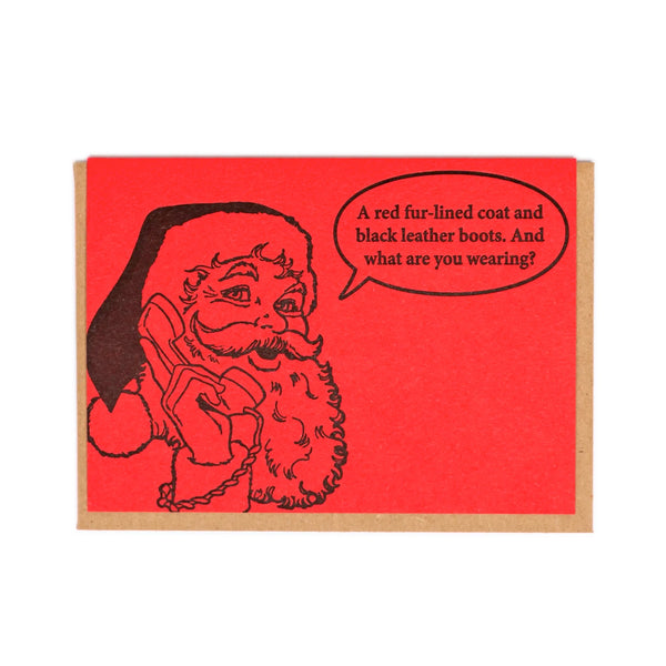 Santa's Phone Holiday Greeting Card