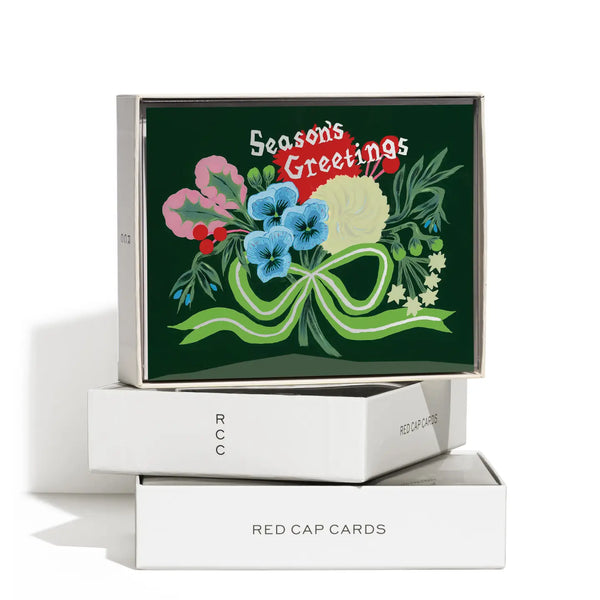 Seasons Greetings Bouquet Holiday Boxed Greeting Card - Set of 8