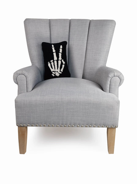 Skeleton Peace Hand Hook Pillow