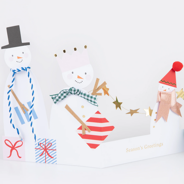 Meri Meri Snowman Family Concertina Christmas Card