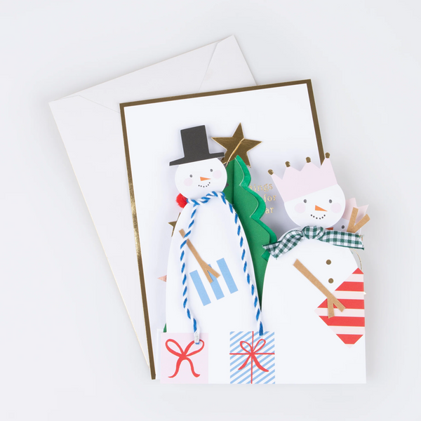 Meri Meri Snowman Family Concertina Christmas Card