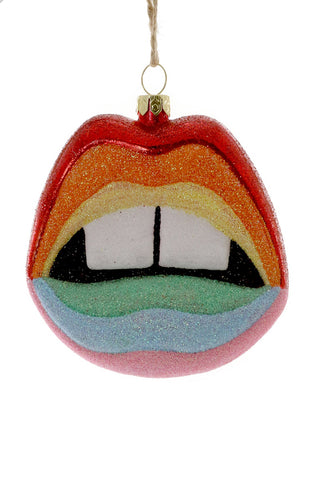 Rainbow Spectrum Lips Ornament