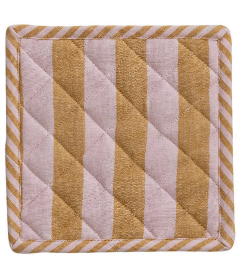 Woven Cotton Striped Pot Holder, 3 Colors
