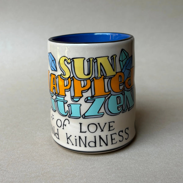 Sun Dappled Cat Large Ceramic Mug