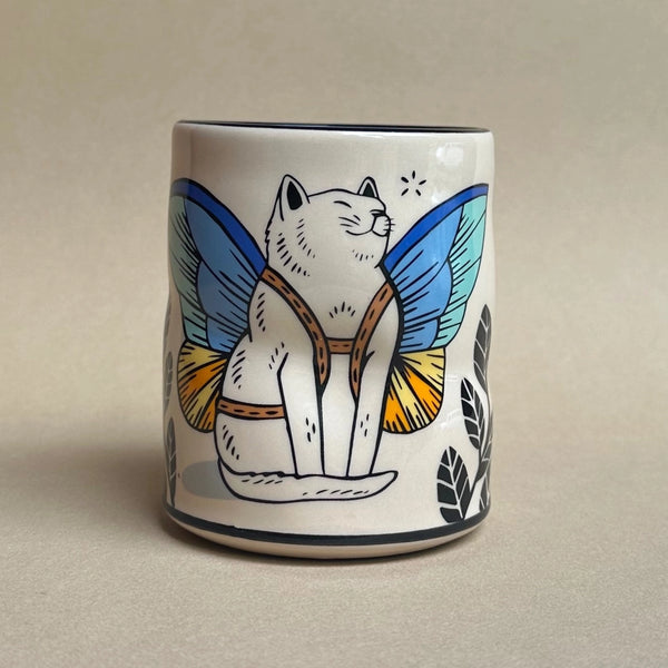 Sun Dappled Cat Large Ceramic Mug