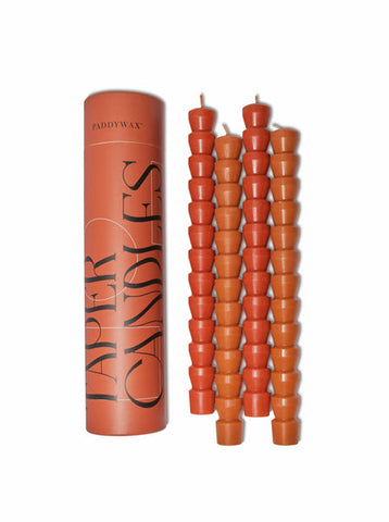 Paddywax Tube Taper Candles Set of 4 - Red Tube