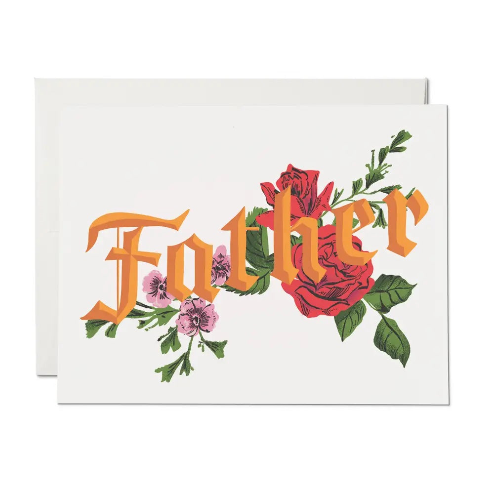 Tattoo Font Father's Day Greeting Card
