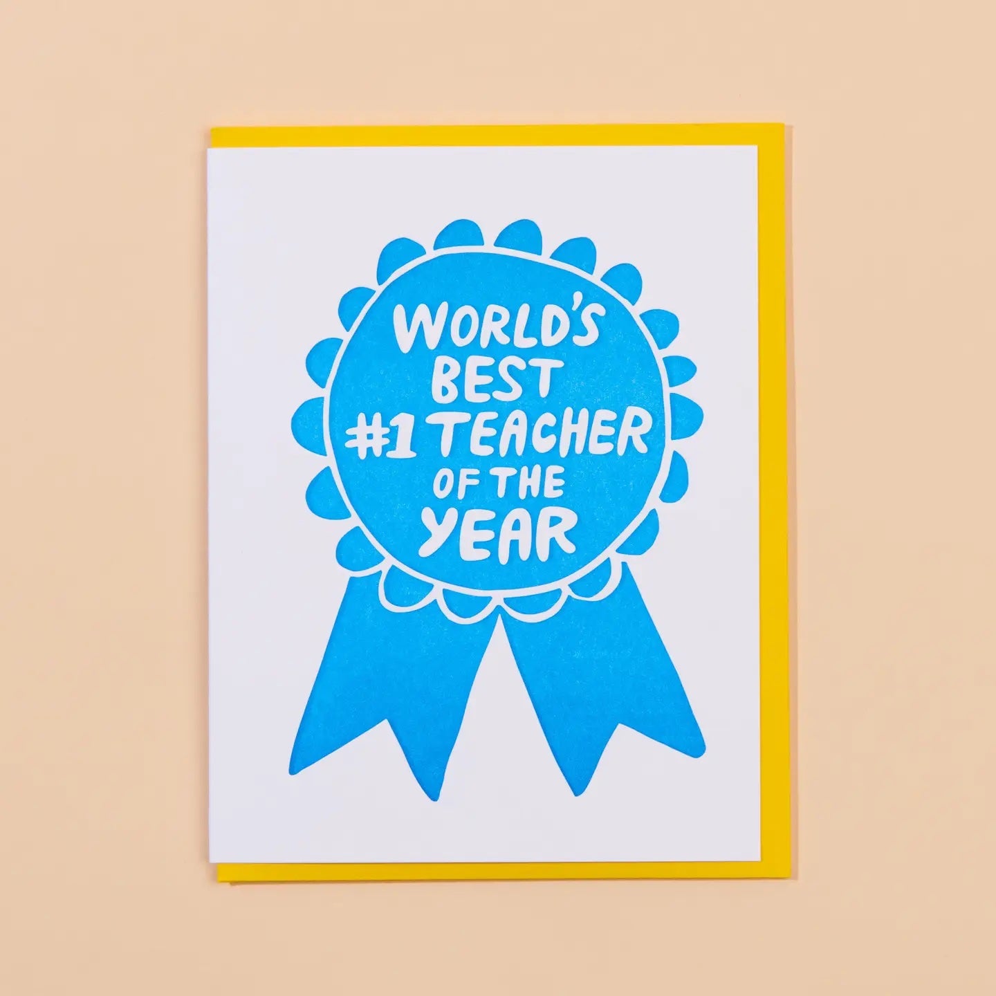 Teacher Appreciation Ribbon Teacher Greeting Card