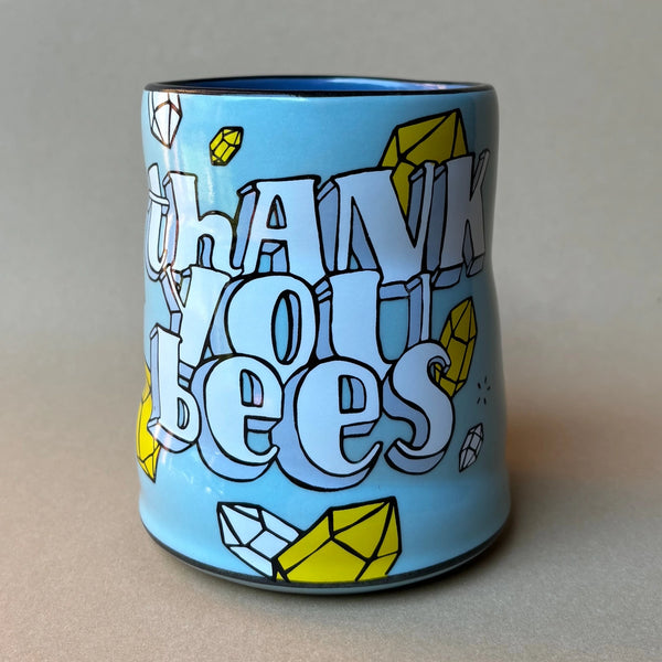 Thank You Bees  XLarge Ceramic Mug