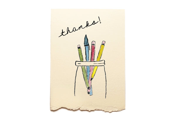Pencil Jar Thank You Cards - Pack of 8