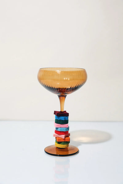Here's How The Lou Coupe Glass Set - Amber