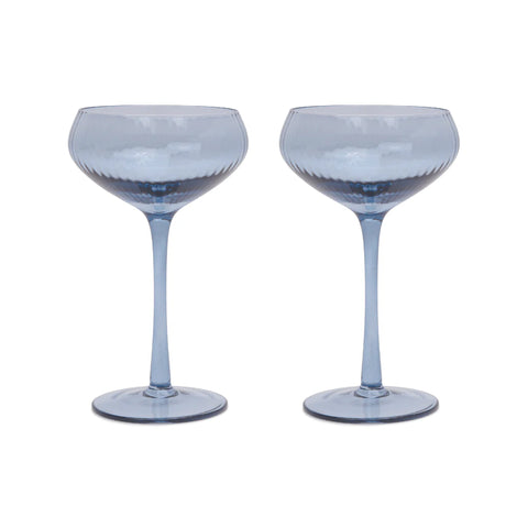 Here's How The Lou Coupe Glass Set - Blue