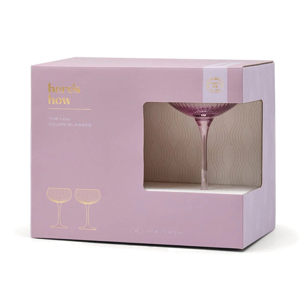 Here's How The Lou Coupe Glass Set - Lilac