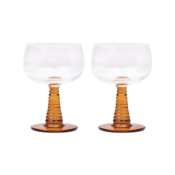 Here's How The Romy Wine Glass Set - Amber