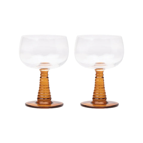 Here's How The Romy Wine Glass Set - Amber