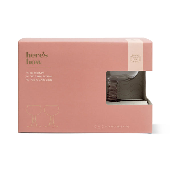 Here's How The Romy Wine Glass Set - Blush