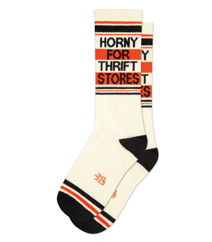 Horny For Thrift Stores Unisex Socks