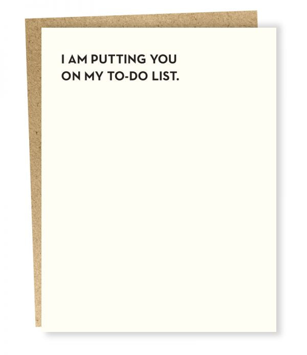 To-Do List Valentine's Day Greeting Card