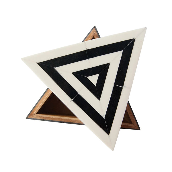 Black & White Decorative Triangle Box