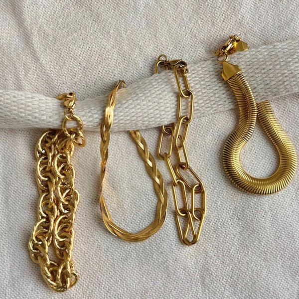 Vesna Braided Herringbone Chain Bracelet
