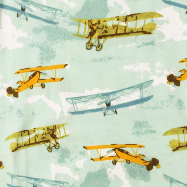 Milkbarn Vintage Planes Organic Cotton Muslin Swaddle Blanket