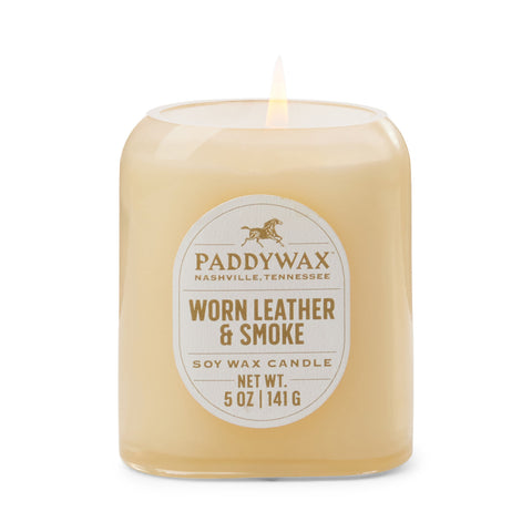 Paddywax Vista Worn Leather & Smoke Candle