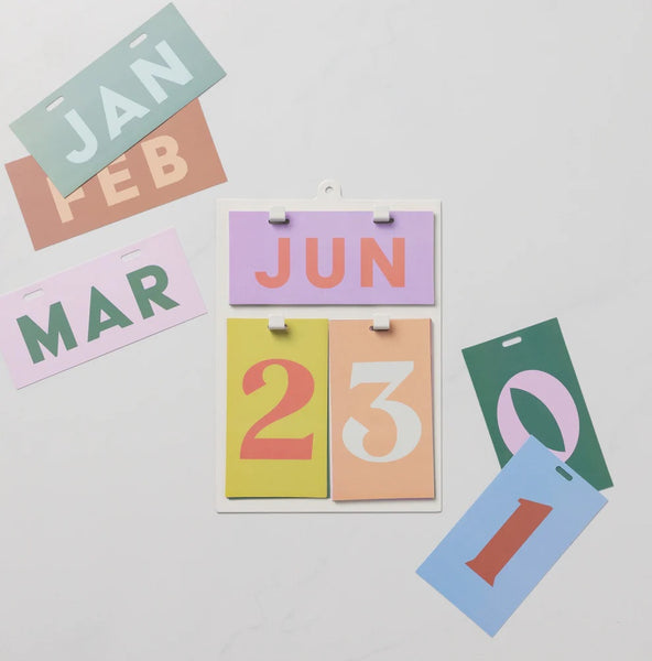 Color Block Perpetual Wall Calendar