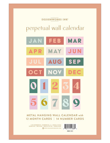 Color Block Perpetual Wall Calendar