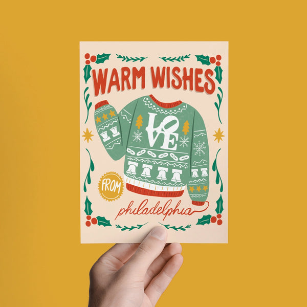 Warm Wishes From Philadelphia Holiday Greeting Card