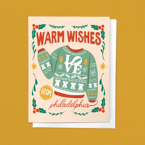Warm Wishes From Philadelphia Holiday Greeting Card