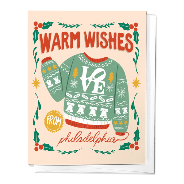 Warm Wishes From Philadelphia Holiday Greeting Card