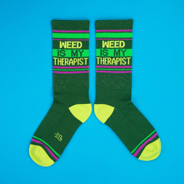 Weed Is My Therapist Unisex Socks