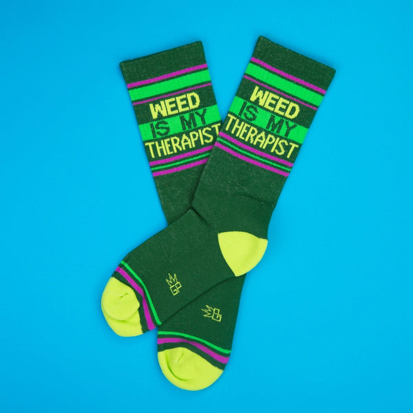 Weed Is My Therapist Unisex Socks