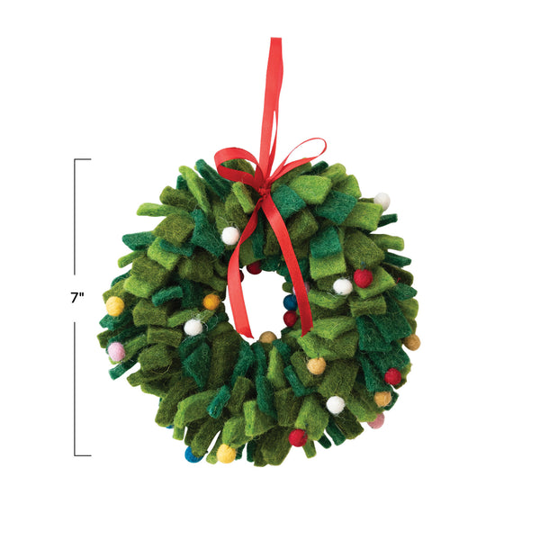 Wool Felt Holiday Wreath