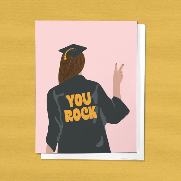 You Rock Graduation Greeting Card