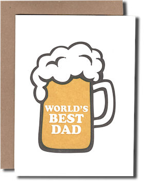 World's Best Dad Beer Father's Day Greeting Card