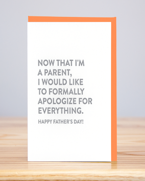 Formally Apologize Father's Day Greeting Card