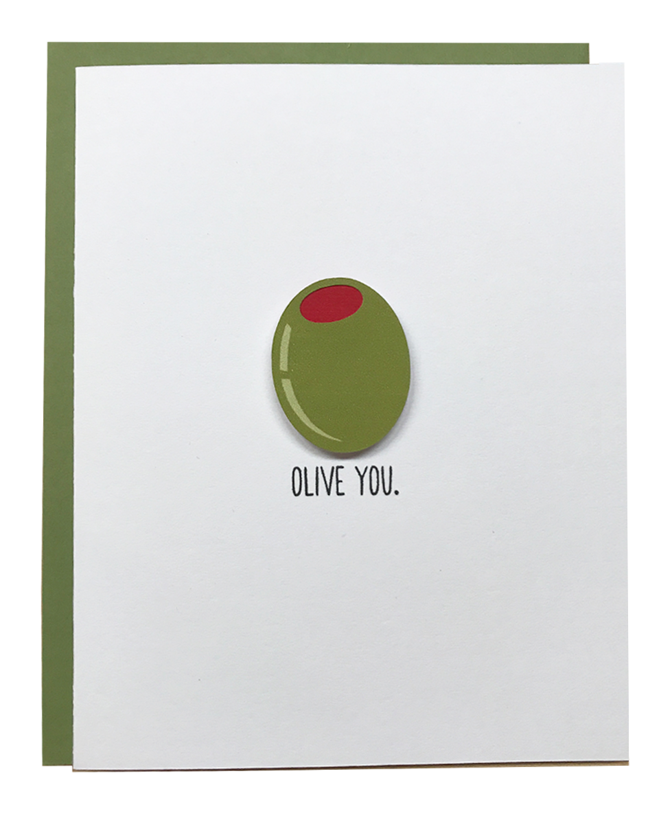 Olive You Valentine's Day Greeting Card