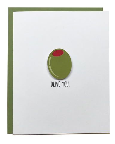 Olive You Valentine's Day Greeting Card