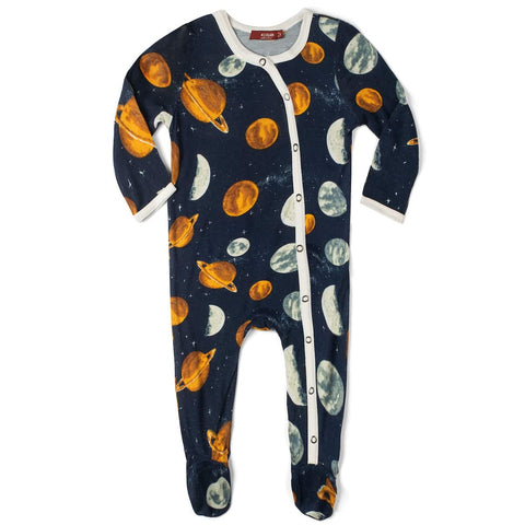 Bamboo Planets Footed Romper